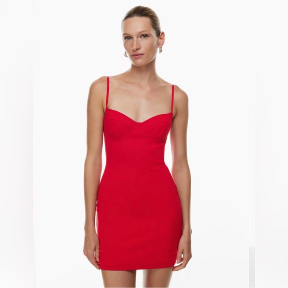 Aritzia Dresses & Skirts - NWT Ten by Babaton Red Bustier Dress size 2